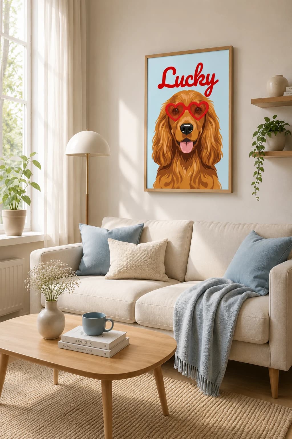 Portrait illustré chien accessoires