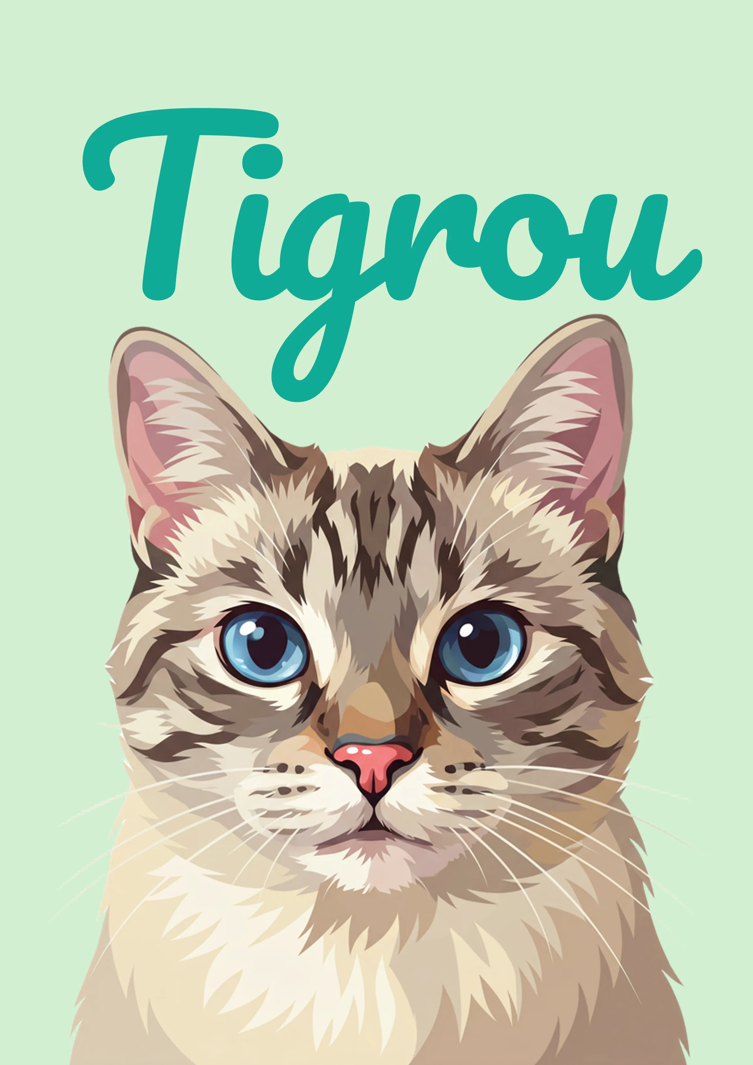 Portrait illustré chat